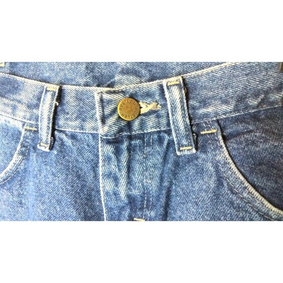 Kids straight leg Rustler dark blue wash denim jeans - 8 reg - Picture 2 of 4